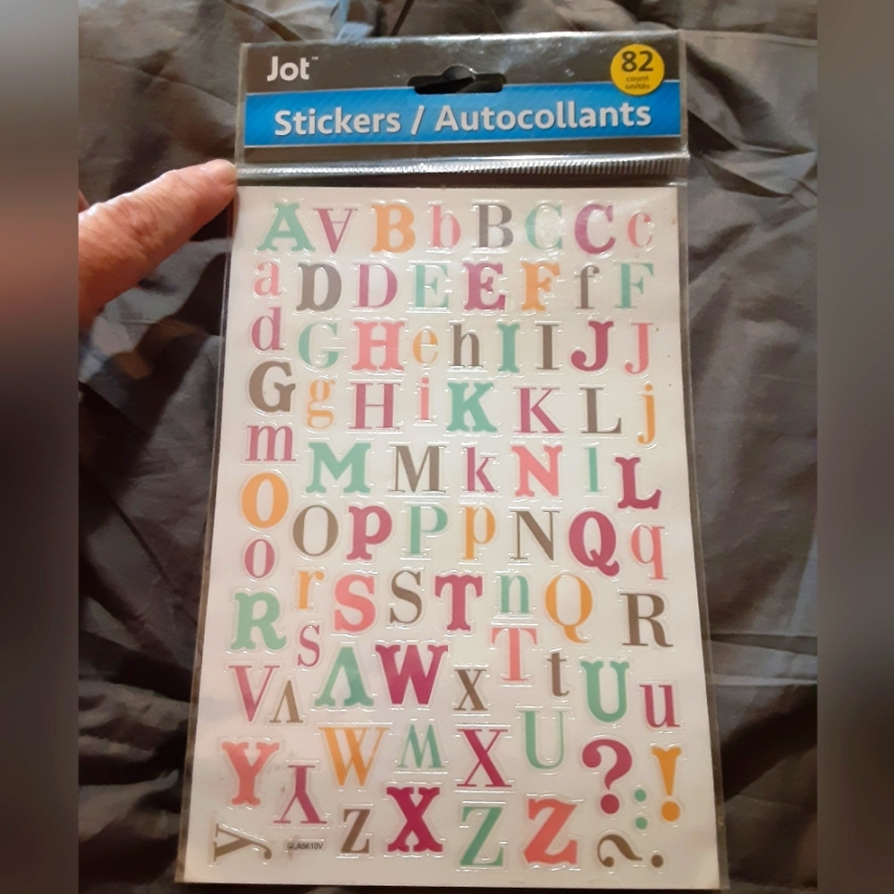 Letter stickers